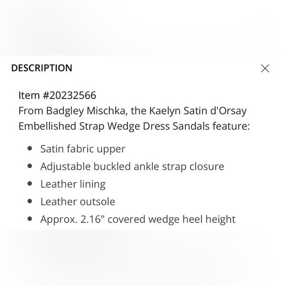 NEW Badgley Mischka Kaelyn Mid Wedge Heel - 7.5 - Picture 11 of 11